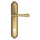 Дверная ручка Venezia "CALLISTO" CYL на планке PL98 французское золото + коричневый