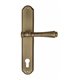 Дверная ручка Venezia "CALLISTO" CYL на планке PL02 матовая бронза
