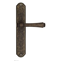 Дверная ручка Venezia "CALLISTO" на планке PL02 античная бронза