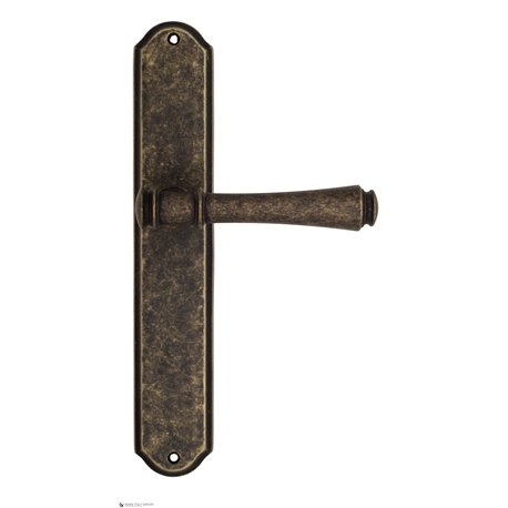Дверная ручка Venezia "CALLISTO" на планке PL02 античная бронза
