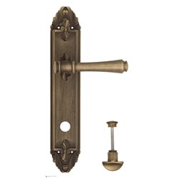 Дверная ручка Venezia "CALLISTO" WC-2 на планке PL90 матовая бронза