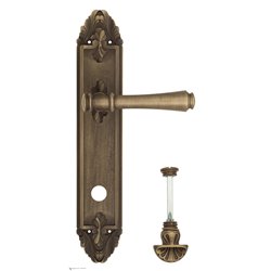 Дверная ручка Venezia "CALLISTO" WC-4 на планке PL90 матовая бронза