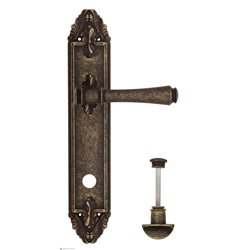 Дверная ручка Venezia "CALLISTO" WC-2 на планке PL90 античная бронза