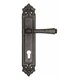 Дверная ручка Venezia "CALLISTO" CYL на планке PL96 античное серебро