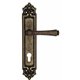 Дверная ручка Venezia "CALLISTO" CYL на планке PL96 античная бронза