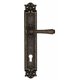 Дверная ручка Venezia "CALLISTO" CYL на планке PL97 античная бронза