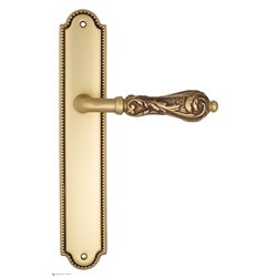 Дверная ручка Venezia "MONTE CRISTO" на планке PL98 французское золото + коричневый