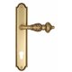 Дверная ручка Venezia "LUCRECIA" CYL на планке PL98 французское золото + коричневый