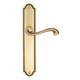 Дверная ручка Venezia "VIVALDI" на планке PL98 французское золото + коричневый