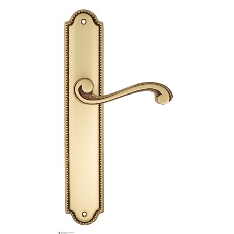 Дверная ручка Venezia "VIVALDI" на планке PL98 французское золото + коричневый