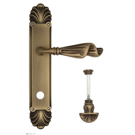 Дверная ручка Venezia "OPERA" WC-4 на планке PL87 матовая бронза