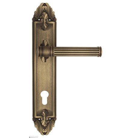 Дверная ручка Venezia "IMPERO" CYL на планке PL90 матовая бронза
