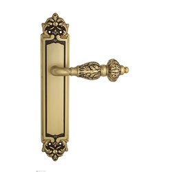 Дверная ручка Venezia "LUCRECIA" на планке PL96 французское золото + коричневый