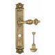 Дверная ручка Venezia "LUCRECIA" WC-2 на планке PL97 французское золото + коричневый
