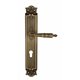Дверная ручка Venezia "ANNETA" CYL на планке PL97 матовая бронза