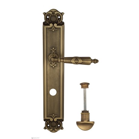 Дверная ручка Venezia "ANNETA" WC-2 на планке PL97 матовая бронза