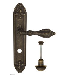 Дверная ручка Venezia "ANAFESTO" WC-2 на планке PL90 античная бронза