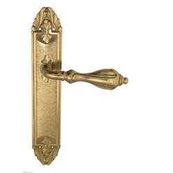 Дверная ручка Venezia "ANAFESTO" на планке PL90 полированная латунь