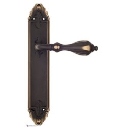 Дверная ручка Venezia "ANAFESTO" на планке PL90 темная бронза
