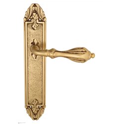 Дверная ручка Venezia "ANAFESTO" на планке PL90 французское золото + коричневый