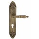 Дверная ручка Venezia "ANNETA" CYL на планке PL90 матовая бронза