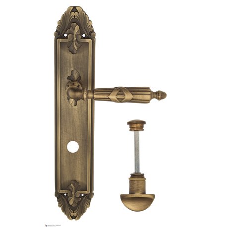 Дверная ручка Venezia "ANNETA" WC-2 на планке PL90 матовая бронза