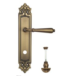 Дверная ручка Venezia "CLASSIC" WC-4 на планке PL96 матовая бронза