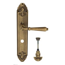Дверная ручка Venezia "CLASSIC" WC-4 на планке PL90 матовая бронза
