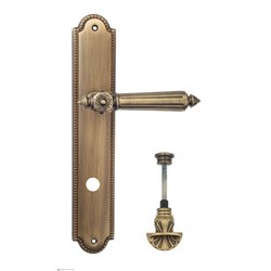 Дверная ручка Venezia "CASTELLO" WC-4 на планке PL98 матовая бронза