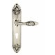 Дверная ручка Venezia "CASANOVA" CYL на планке PL90 натуральное серебро + черный