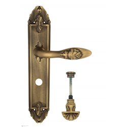 Дверная ручка Venezia "CASANOVA" WC-4 на планке PL90 матовая бронза