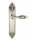 Дверная ручка Venezia "CASANOVA" на планке PL90 натуральное серебро + черный