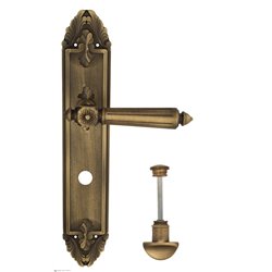 Дверная ручка Venezia "CASTELLO" WC-2 на планке PL90 матовая бронза