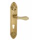 Дверная ручка Venezia "COLOSSEO" белая керамика паутинка CYL на планке PL90 полированная латунь