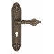 Дверная ручка Venezia "FLORENCE" CYL на планке PL90 античная бронза