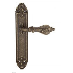 Дверная ручка Venezia "FLORENCE" на планке PL90 античная бронза