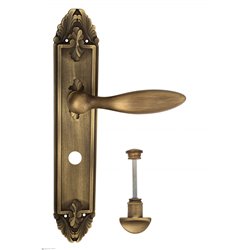 Дверная ручка Venezia "MAGGIORE" WC-2 на планке PL90 матовая бронза