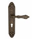 Дверная ручка Venezia "MONTE CRISTO" CYL на планке PL90 античная бронза