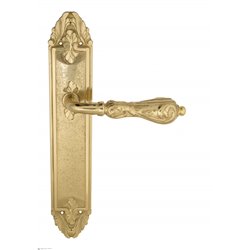 Дверная ручка Venezia "MONTE CRISTO" на планке PL90 полированная латунь