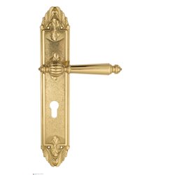 Дверная ручка Venezia "PELLESTRINA" CYL на планке PL90 полированная латунь