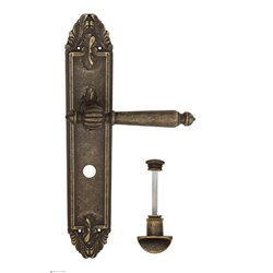 Дверная ручка Venezia "PELLESTRINA" WC-2 на планке PL90 античная бронза