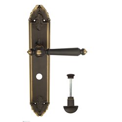 Дверная ручка Venezia "PELLESTRINA" WC-2 на планке PL90 темная бронза