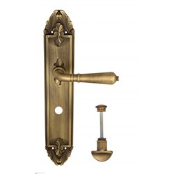 Дверная ручка Venezia "VIGNOLE" WC-2 на планке PL90 матовая бронза
