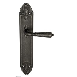 Дверная ручка Venezia "VIGNOLE" на планке PL90 античное серебро
