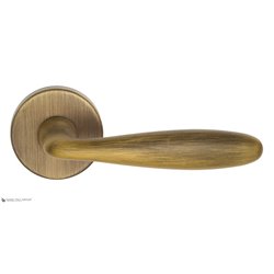 Дверная ручка на круглом основании Fratelli Cattini "DROP" 7-BY матовая бронза