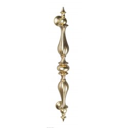 Ручка скоба Venezia "PIAZETTA" 565мм (440мм) французское золото + коричневый