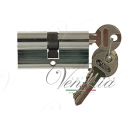 Цилиндровый механизм ключ-ключ Venezia 30/10/30 полированный хром