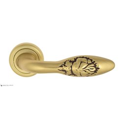 Дверная ручка Venezia "CASANOVA" D1 французское золото + коричневый