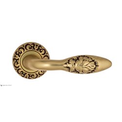 Дверная ручка Venezia "CASANOVA" D4 французское золото + коричневый