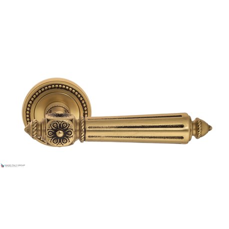 Дверная ручка Venezia "CASTELLO" D3 французское золото + коричневый